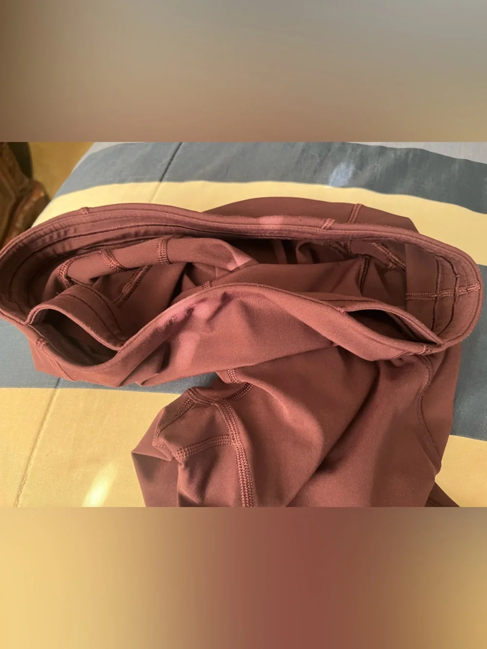 🍋 LIKE NEW Lululemon Time To Sweat 7/8 Tight 25" in Plum Shadow - Sz 8 - Picture 10 of 16